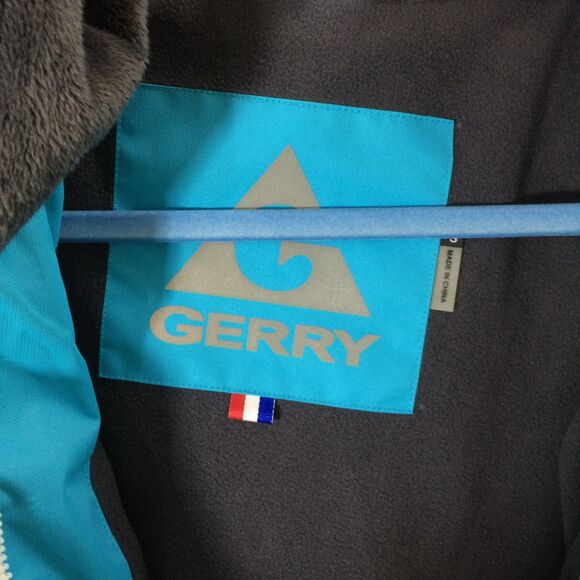 Gerry Aqua Blue Fleece-Lined Jacket Small Hooded Waterproof Ski Snow Coat - Picture 5 of 5